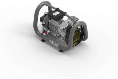 Robust og lett kompressor med tank integrert i ramme.